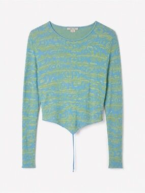 Paloma Wool Printed Bateau Neckline Crop Top